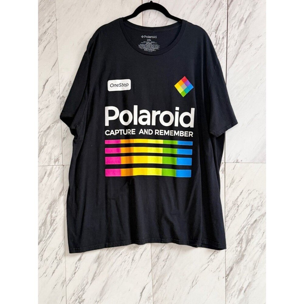Polaroid Capture and Remember Rainbow Graphic Tee Mens Size 3XL OneStep - Picture 2 of 5